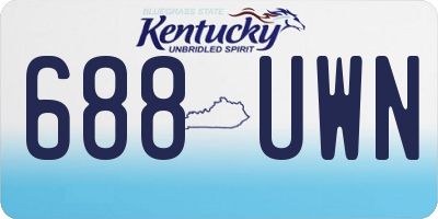 KY license plate 688UWN