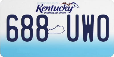 KY license plate 688UWO