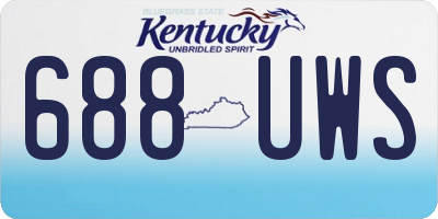 KY license plate 688UWS