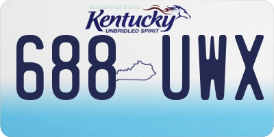 KY license plate 688UWX
