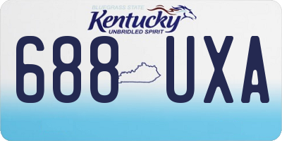 KY license plate 688UXA