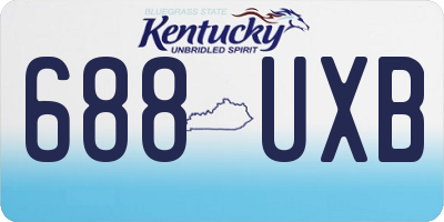 KY license plate 688UXB