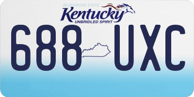 KY license plate 688UXC