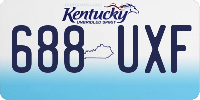 KY license plate 688UXF