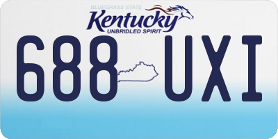 KY license plate 688UXI