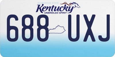 KY license plate 688UXJ