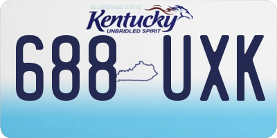 KY license plate 688UXK