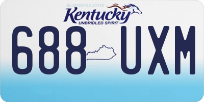 KY license plate 688UXM