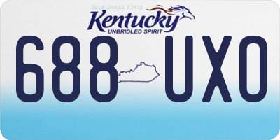 KY license plate 688UXO