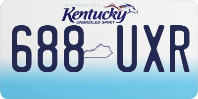 KY license plate 688UXR