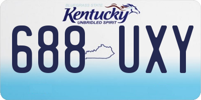 KY license plate 688UXY