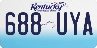 KY license plate 688UYA