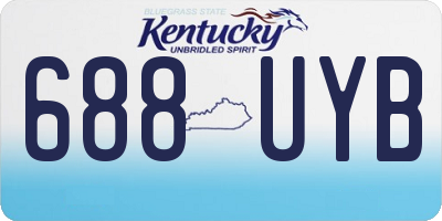 KY license plate 688UYB