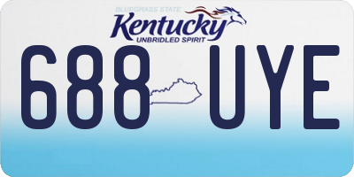 KY license plate 688UYE