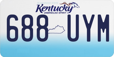 KY license plate 688UYM