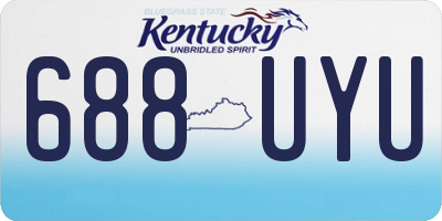 KY license plate 688UYU