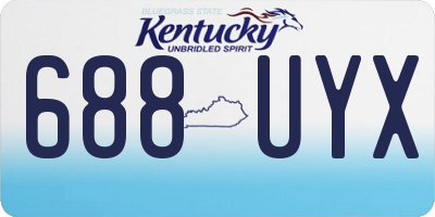 KY license plate 688UYX