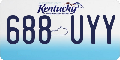 KY license plate 688UYY