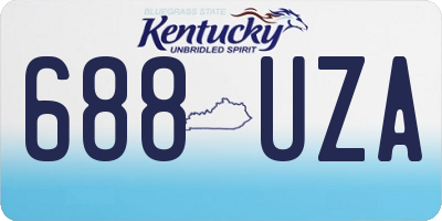 KY license plate 688UZA