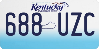 KY license plate 688UZC