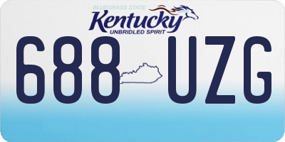 KY license plate 688UZG