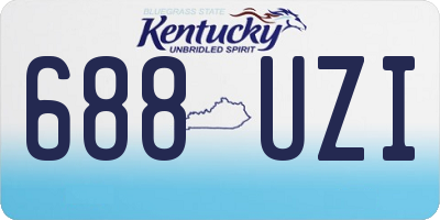 KY license plate 688UZI