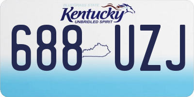 KY license plate 688UZJ