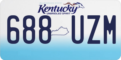 KY license plate 688UZM