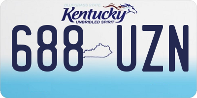 KY license plate 688UZN