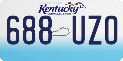 KY license plate 688UZO