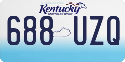 KY license plate 688UZQ