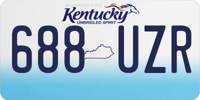 KY license plate 688UZR