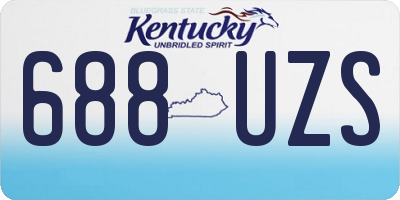 KY license plate 688UZS