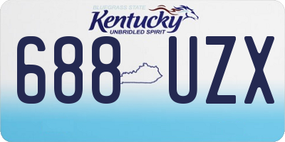 KY license plate 688UZX