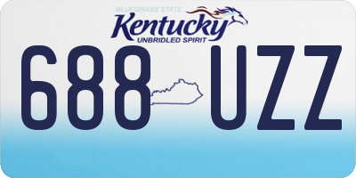 KY license plate 688UZZ