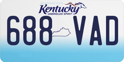 KY license plate 688VAD