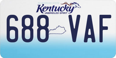 KY license plate 688VAF