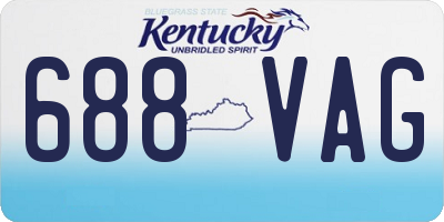 KY license plate 688VAG