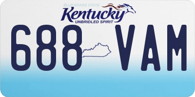 KY license plate 688VAM