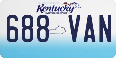 KY license plate 688VAN