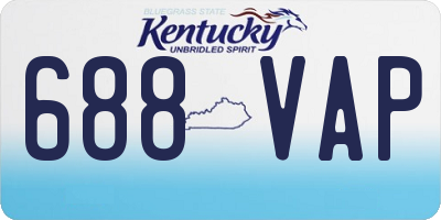 KY license plate 688VAP