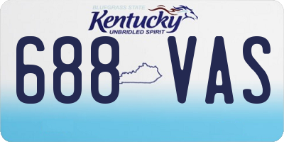 KY license plate 688VAS