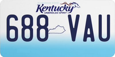 KY license plate 688VAU