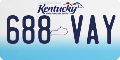 KY license plate 688VAY