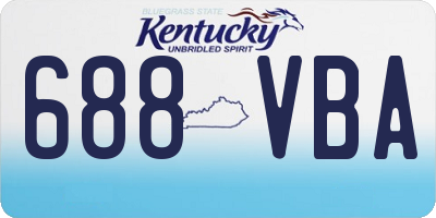 KY license plate 688VBA