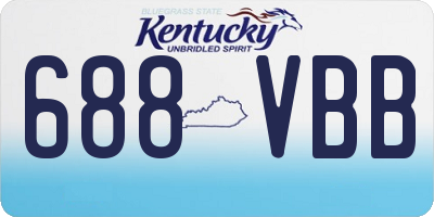 KY license plate 688VBB