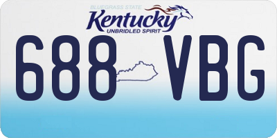 KY license plate 688VBG