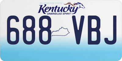 KY license plate 688VBJ