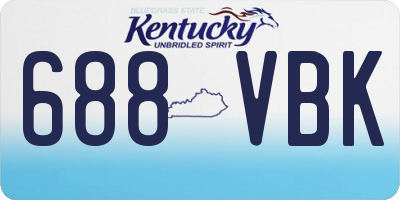 KY license plate 688VBK