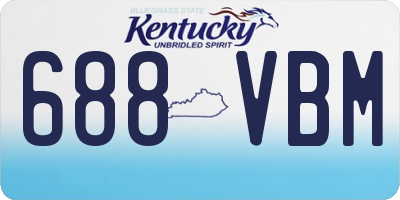 KY license plate 688VBM